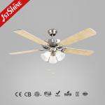 1stshine Traditional High Speed 5 Plywood Blades Ceiling Fan with Light Kit and