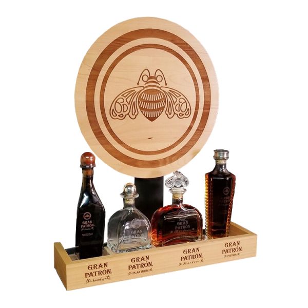 Customized Wine Display Stand Unique Style Wooden Wine Display Rack Splendid Bar For Pubs