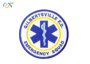 Wholesale 75% Embroidery Logo Iron On Emergency Embroidered Patches With Merrow from china suppliers