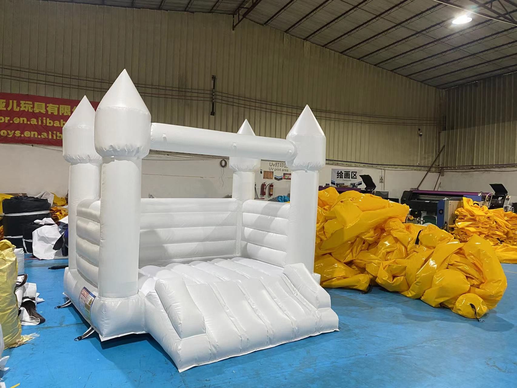 Inflatable Jumping Castle Commercial White Bounce House For Wedding jumping castle