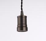 Bronze Golden Retro Pendant Light Socket E26 / E27 Aluminum Pendant Bulb Holder