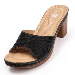 BS079 Women Heels European And American 2021 Slippers Women'S Casual High-Heeled