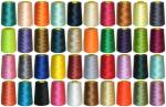 In Stock Wholesale Solid Color Dyed Spun 100% Polyester Yarn With Different