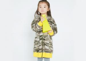 China Free Size Girls Polar Fleece Jacket , Children Girls Clothes Allover Camouflage Printed on sale