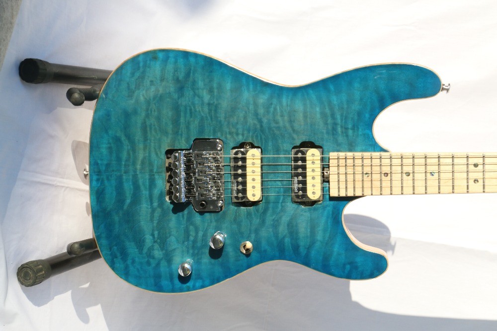 AAAAA Quilted Maple Top Floydrose tremolo Suhr Electric guitar Guitarra bolt on neck oem guitar