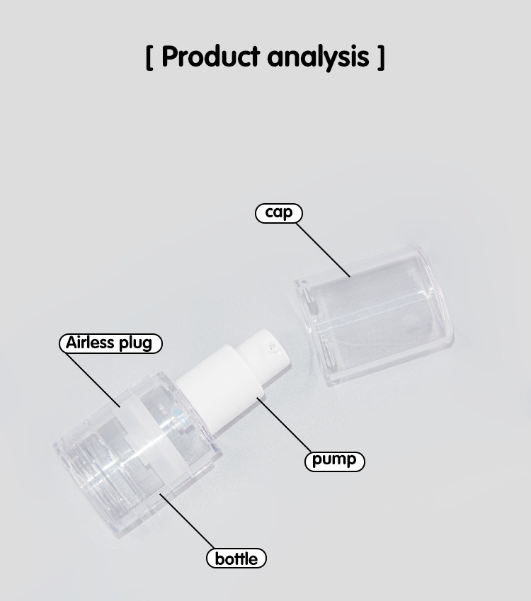 15ml / 30ml / 50ml Customized Color And Logo Oval Shape Cosmetic Vacuum Lotion Essence Packaging Bottle UKA70