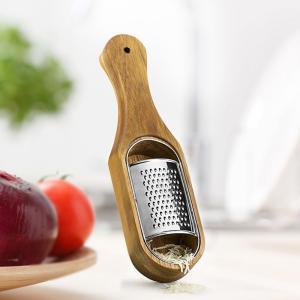 Wholesale Golden Acacia Wood Cheese Grater Kitchen Gadget for Sustainable Vegetable Grating from china suppliers