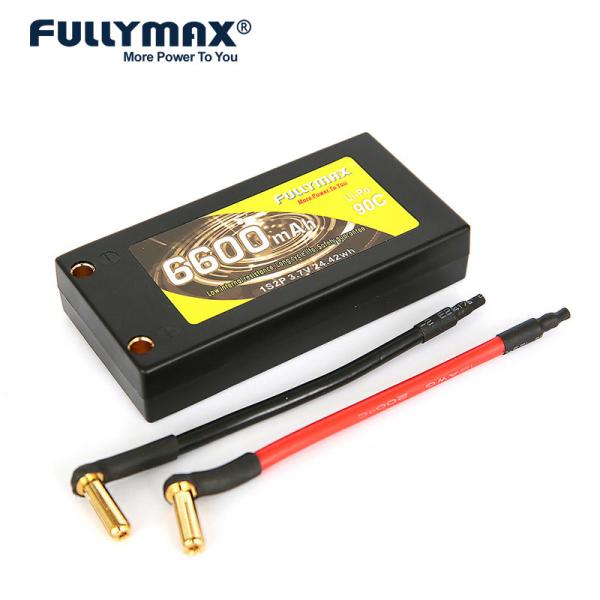 1S Lipo Battery 3.7V 90C 6600mAh Airplane Model Boat Battery Packs Fullymax