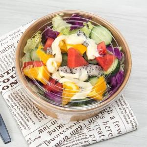 Wholesale ODM/OEM Emballages Alimentaires Round Brown Biodegradable Eco-Friendly Take Away Salad Fast Kraft Paper Packaging Bowl from china suppliers