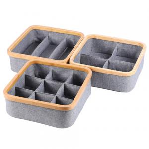Wholesale 100% Polyester Non Woven Storage Fabric Drawer Organizers 3*3 Grids from china suppliers