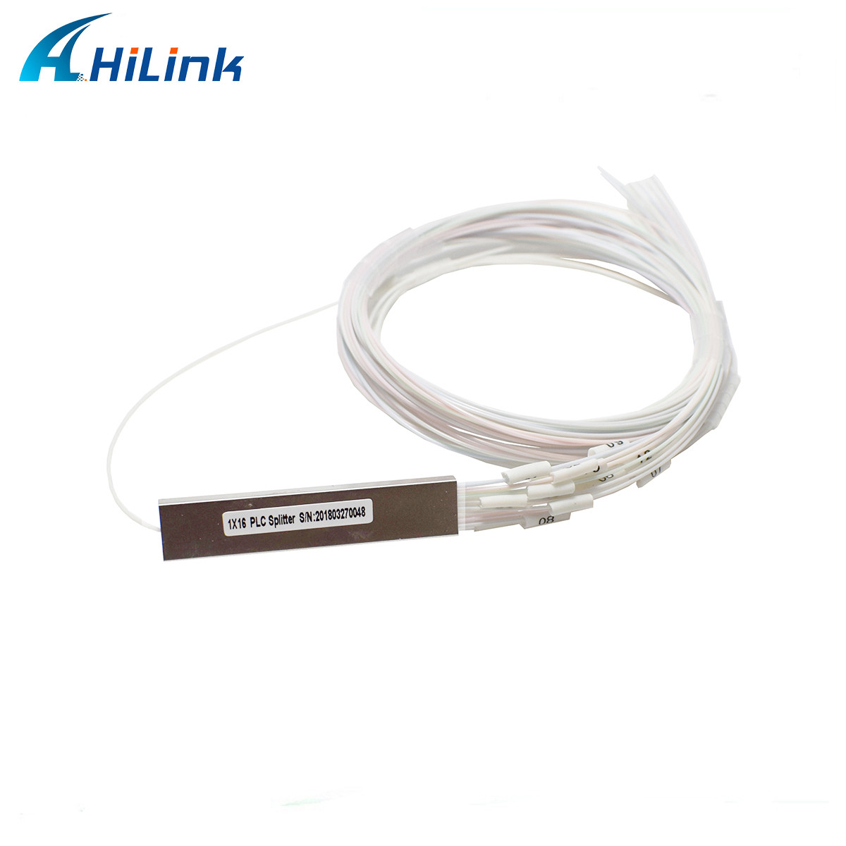 Single Mode Fiber PLC Optical Splitter Steel Tube 1X16 0.9mm Without Connector
