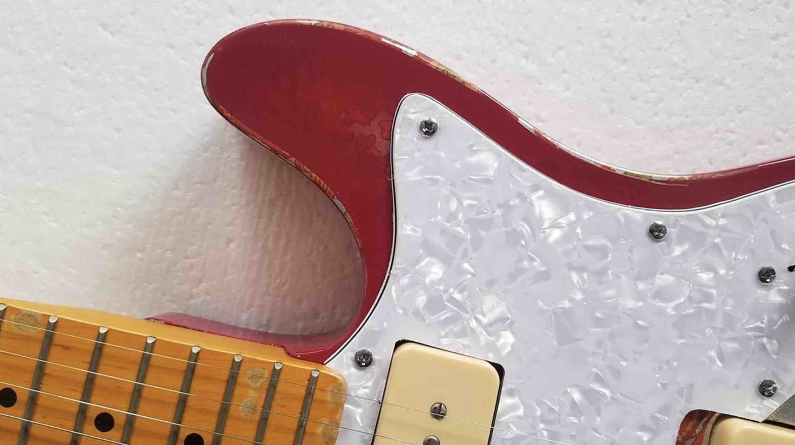 Custom Flower Power F-Holes Tele Electric Guitar
