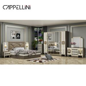 Wholesale Cheap Modern Wood Frame Double King Size Leather Bed Leather Headboard Luxury Wooden Home Furniture Queen Bedroom Set from china suppliers