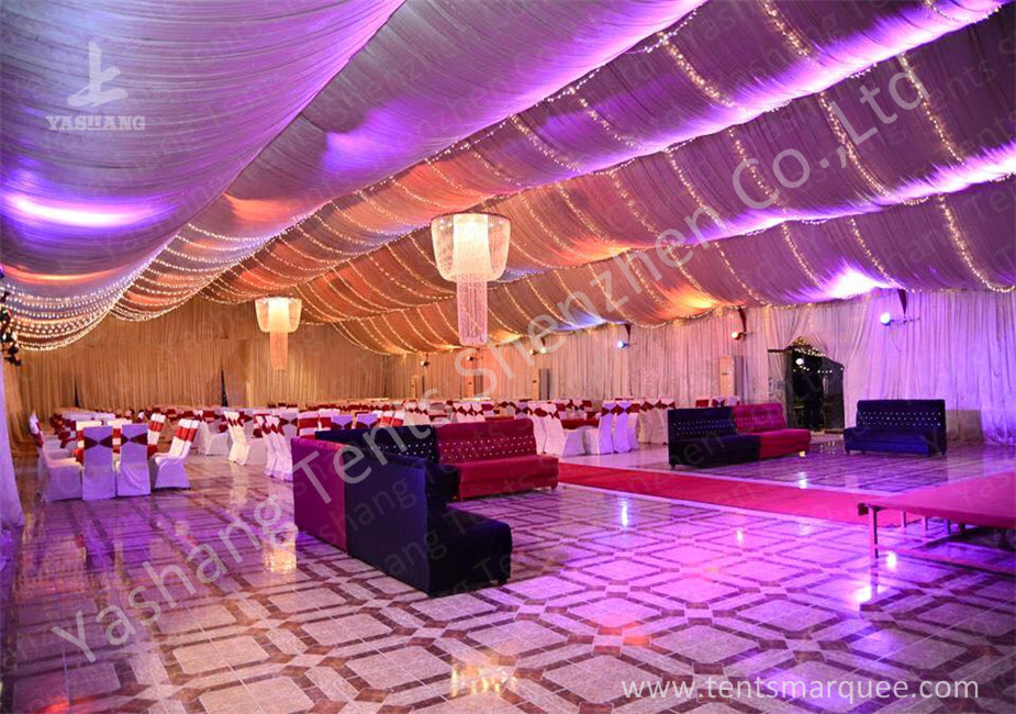 Garden Uv Resistant Banquet Luxury Wedding Tents Lighting System Choosen