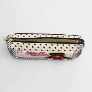 Wholesale Fashion design cotton canvas pencil bag with zipper pen box for school students from china suppliers