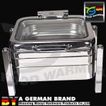370x370x140mm Stainless Steel Chafing Dish With Unique Machanical Hinge For