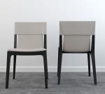 Custom Made Hotel Conference Leather Dining Chairs With Wood Legs