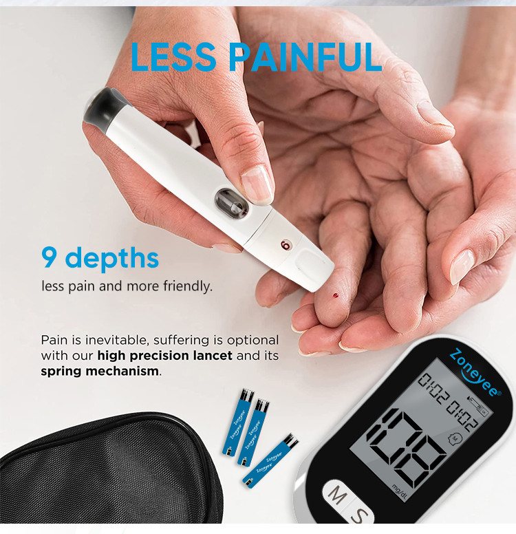 Portable Code Free Digital Glucometer With Small Volume Blood Smart Blood Sugar Monitor Blood Glucose Meter Full Kit