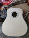 Ebony fretboard acoustic guitar AAA solid top acoustic electric guitar OEM round