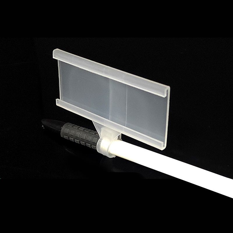 Clear Plastic Wire Shelf Label Holder Tags 75*35mm ODM With Tight Snap Lock Closure