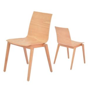 Wholesale Solid Wood Seat Stackable Chair for Coffee Shop and Restaurant Curved Back Design from china suppliers