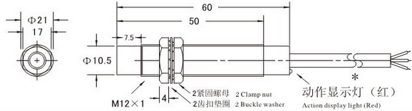 LJ12A3-4-Z/BX M12 3-wire DC NPN NO 4mm detecting distance inductive proximity sensor switch