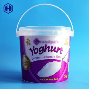 Wholesale 5L Empty IML Bucket Large Capacity Sturdy Microwavable Heat Resistant from china suppliers