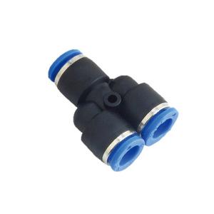 Wholesale PY Three Way Equal Y Tee Black Colour Pneumatic Plastic Tube Fitting from china suppliers