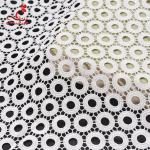 Guipure Lace Water Soluble Geometric Shape Embroidery Fabric With 100% Polyester