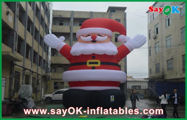 Inflatable Holiday Decorations 8m Height Red Big Christmas Santa Claus With