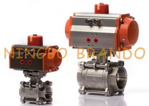 Wholesale 2 Way Pneumatic Actuator 3-Piece Ball Valve Stainless Steel 1'' 2'' from china suppliers