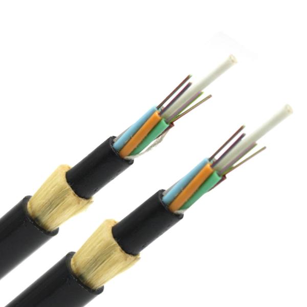 12 24 48 96 144 Core ADSS Fiber Optical Cable For 80m 100m 200m 300m 400m 500m