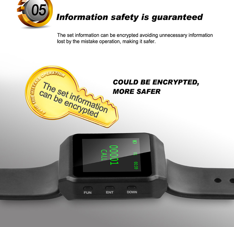 KTV waiter calling system wireless call button and watch receiver