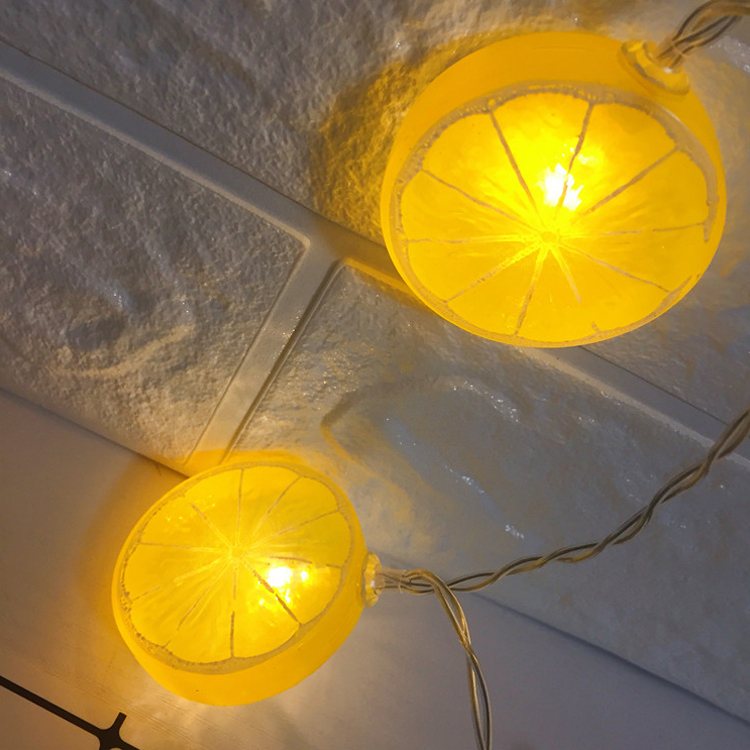 Fruit Lemon Slice String Lights USB LED Flashing Garland Hanging Lamp Battery Powered Indoor Outdoor Lighting Night Light