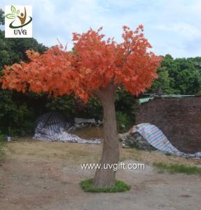 Wholesale UVG GRE47 artificial autumn tree fake maple tree in fiberglass trunk for office decoration from china suppliers
