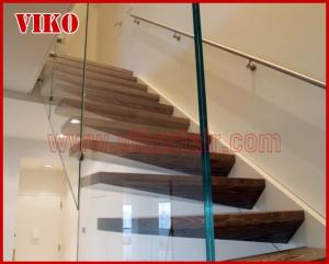 Wholesale Floating Staircase VK48S Tempered GlassLED Light strip, Stringer: 5mm+5mm(Thickness), Dia 6mm Steel Cable from china suppliers