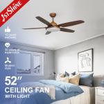 100% Copper Motor 52 Inch 1320cm Energy Saving 5 Blade LED Ceiling Fan for Hall