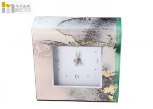 Wholesale Home Decoration Square Glass Clock / Glass Desk Clock Customized Designs from china suppliers