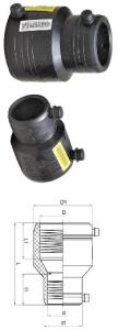 Wholesale Reducer DN63-DN90 PE Electrofusion Fittings SDR11 from china suppliers
