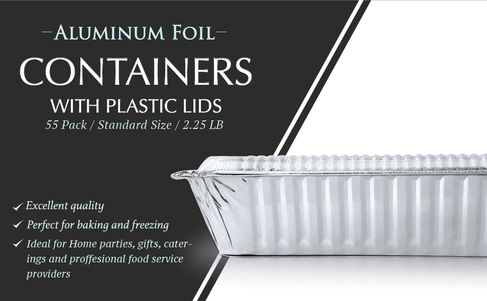 aluminum pans with lids, aluminum foil, catering supplies, food containers, cake pans, steam pans