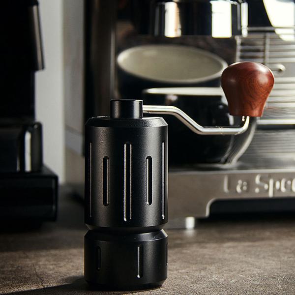 STAINLESS STEEL Portable Coffee Grinder for Modern Style Metal Utensils and Wood