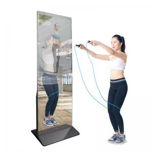 Wholesale Floor Standing Android 7.1 Mirror LCD Display 400cd/m2 For Yoga Fitness from china suppliers