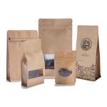 150g Brown Paper Coffee Bags Doypack Coffee Stand Up Pouch 130mm Width