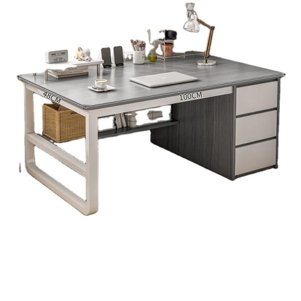Simple Modern Office Furniture Iron Wood Bedroom Workbench Desk for in Home
