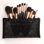 OEM ODM Multifunction Makeup Brush Set 12pcs With Black Wooden Handle