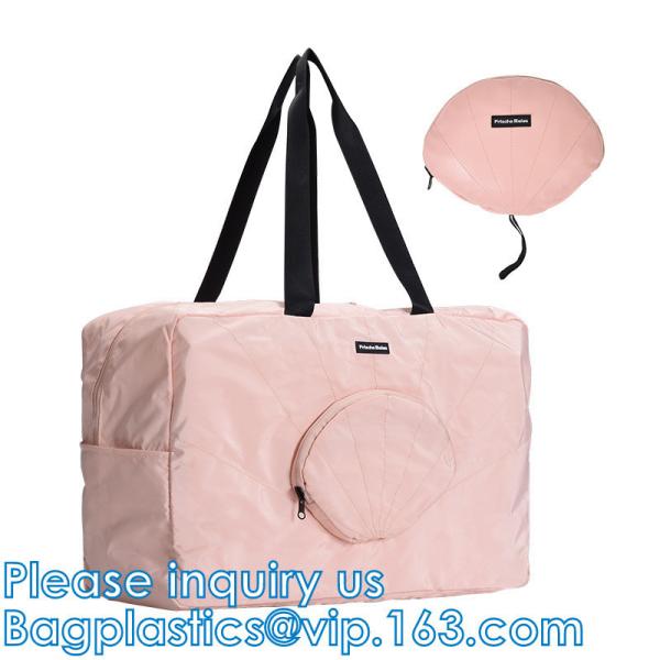 Sports Duffel Bag, Foldable Storage Bag, Toiletry Makeup, Travel Shoulder Bag