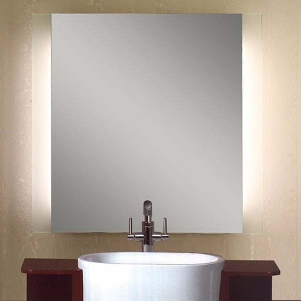 Wall or Standing Installation LED Backlit Glass Bathroom Mirror with Illumination