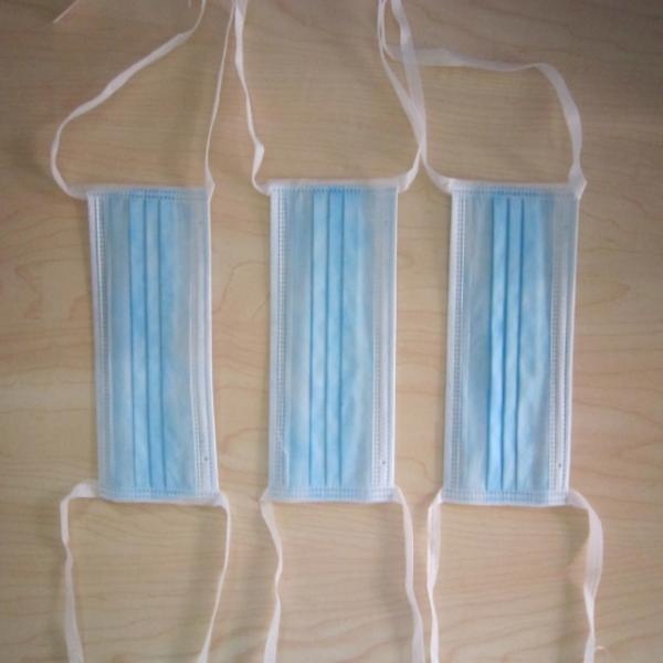 Disposable FFP2 Surgical Face Mask , Blue Earloop Face Mask Non Woven 3 Ply