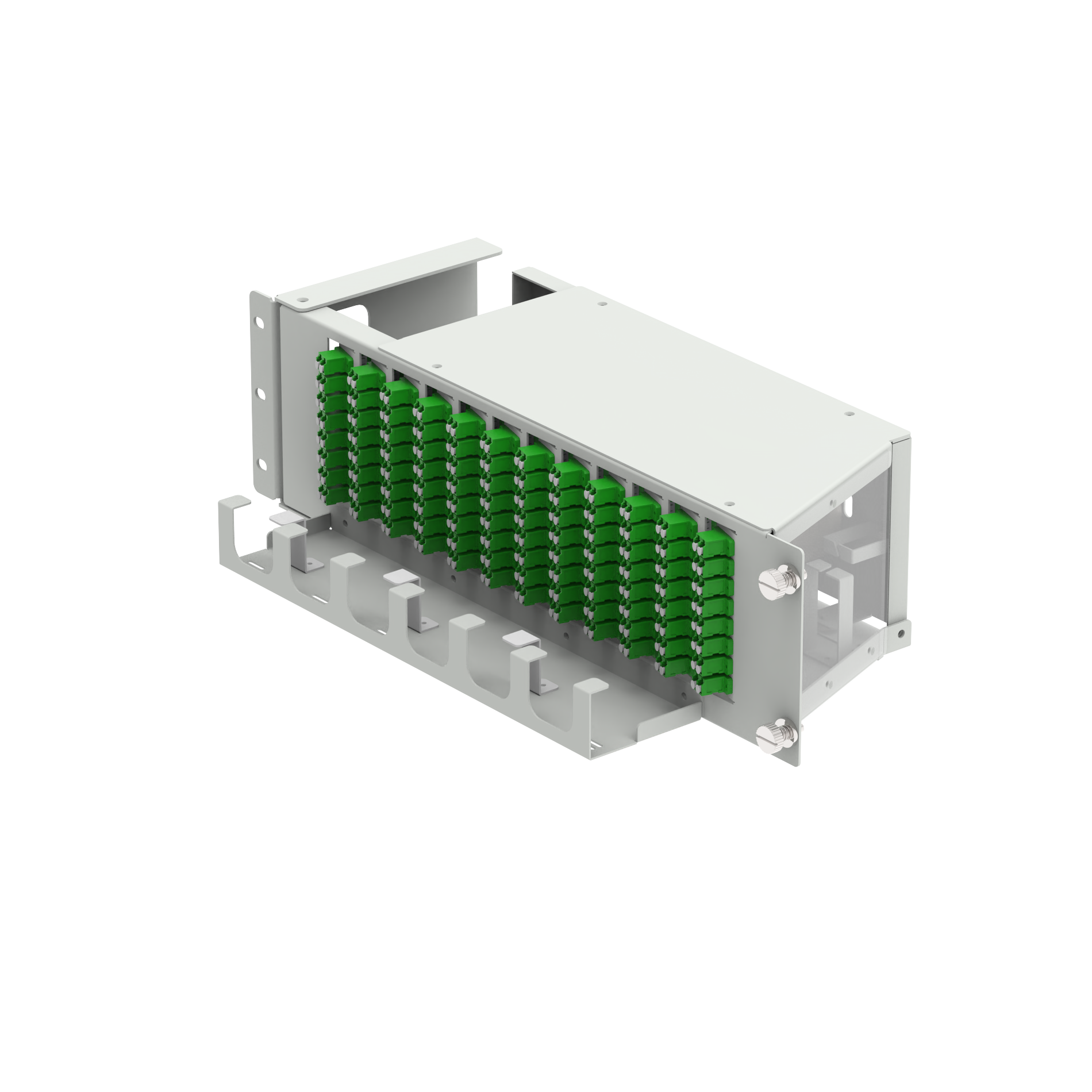 19 Inch Fiber Optic Equipment LC APC Type 96 Cores Swing Optical Patchpanel with 5 Time