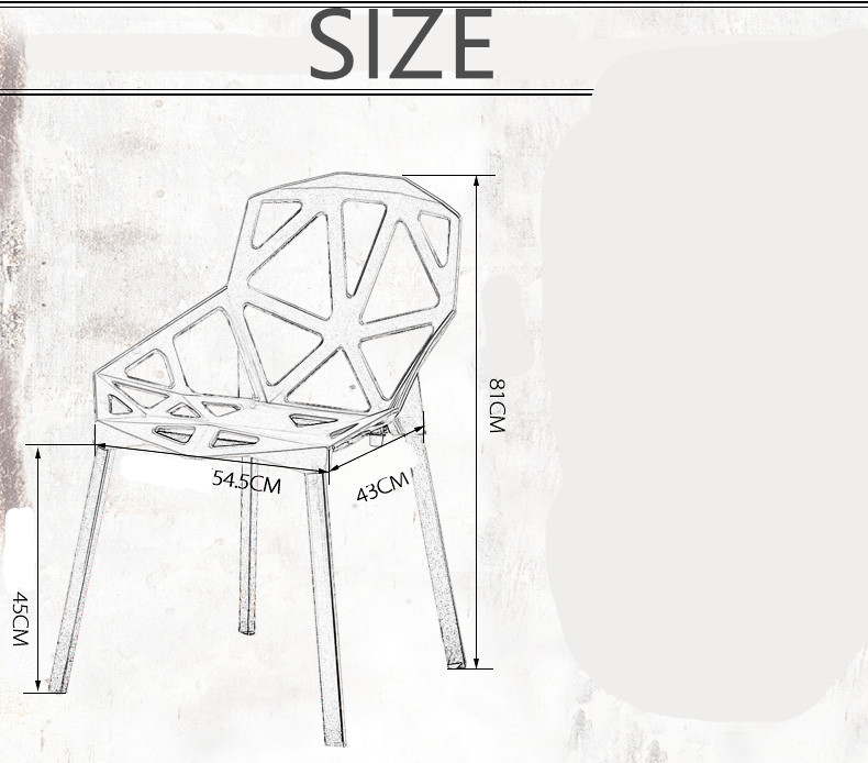 Polypropylene Plastic Restaurant Chairs Stackable With Minimalism Design